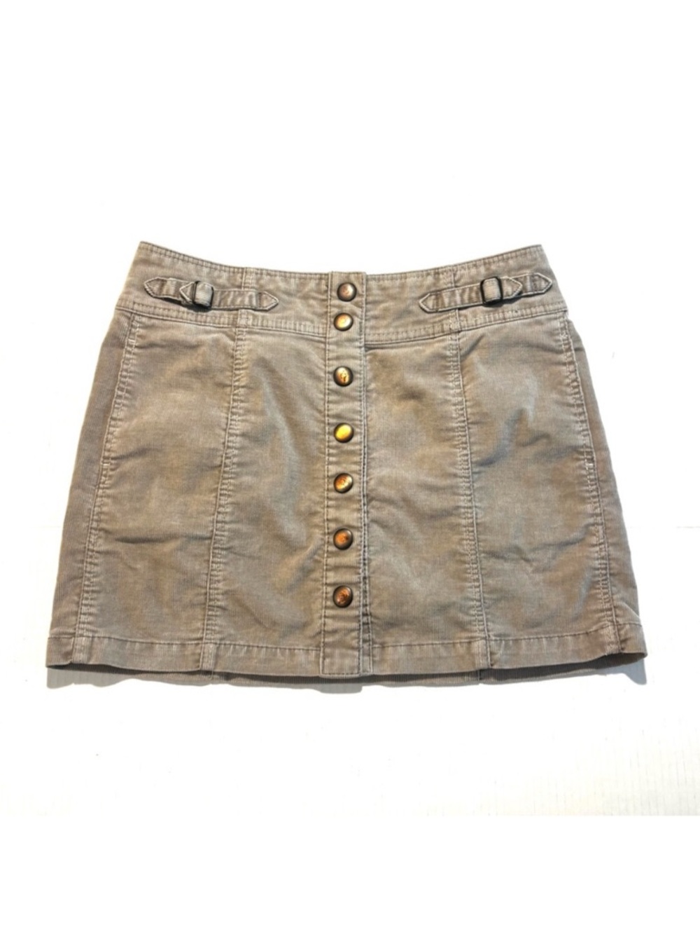 Mini Skirt Corduroy Vintage 2004‎ GAP Stretchy Y2K Beige Gray Pockets Women’s 8